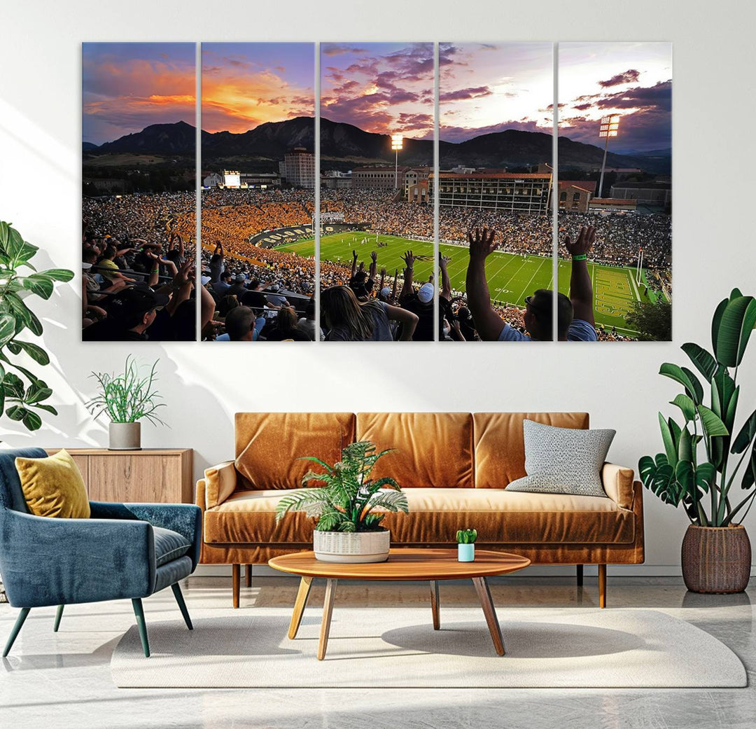 Folsom Field University of Colorado Football Stadium Wall Art Canvas Print