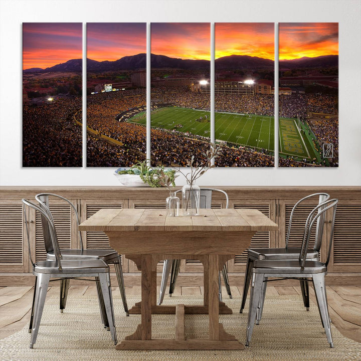 Folsom Field University of Colorado Football Stadium Wall Art Canvas Print