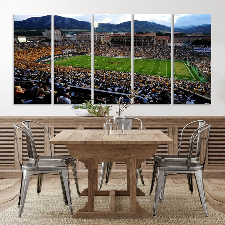 Folsom Field University of Colorado Football Stadium Wall Art Canvas Print