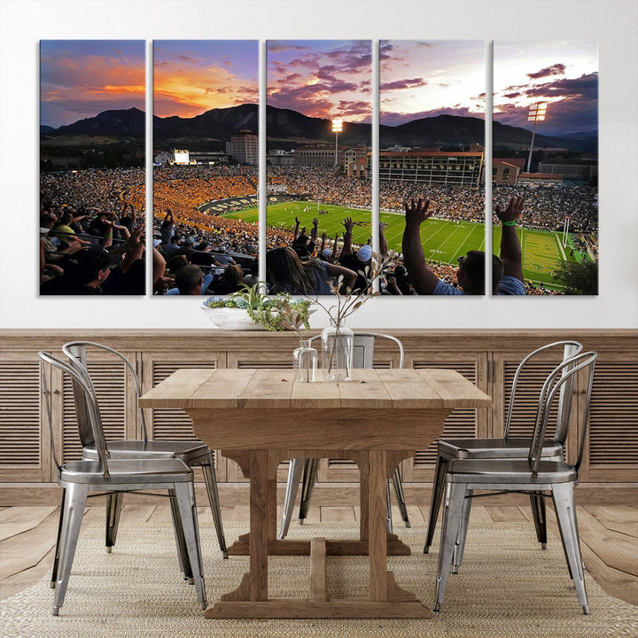 Folsom Field University of Colorado Football Stadium Wall Art Canvas Print