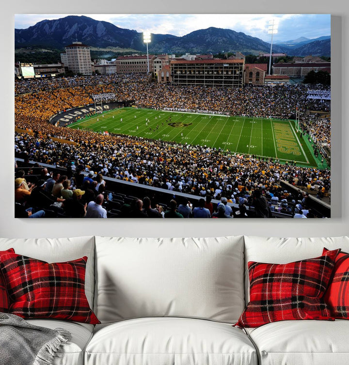 Folsom Field University of Colorado Football Stadium Wall Art Canvas Print