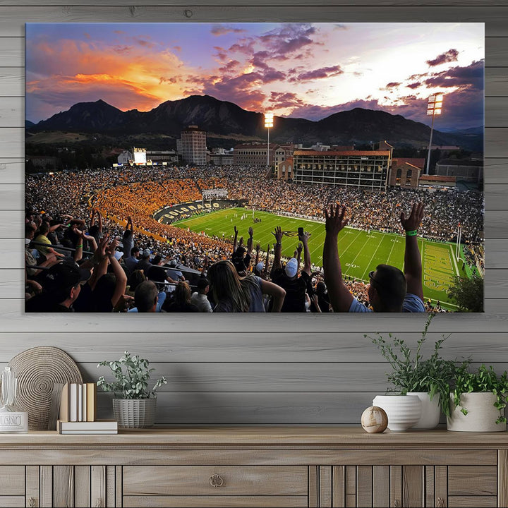 Folsom Field University of Colorado Football Stadium Wall Art Canvas Print