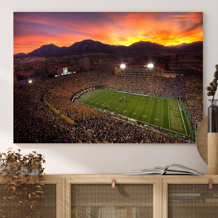 Folsom Field University of Colorado Football Stadium Wall Art Canvas Print