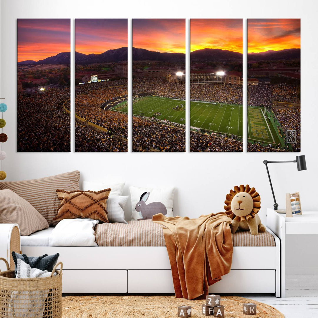 Folsom Field University of Colorado Football Stadium Wall Art Canvas Print