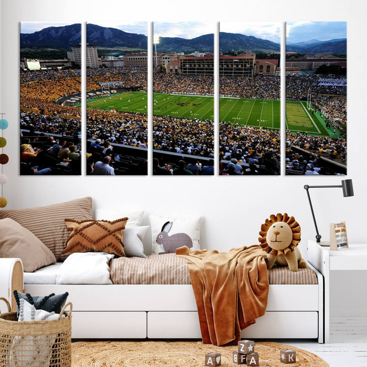 Folsom Field University of Colorado Football Stadium Wall Art Canvas Print