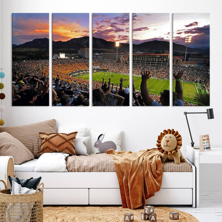 Folsom Field University of Colorado Football Stadium Wall Art Canvas Print