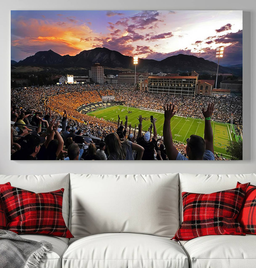 Folsom Field University of Colorado Football Stadium Wall Art Canvas Print