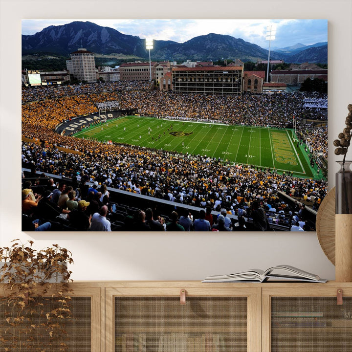 Folsom Field University of Colorado Football Stadium Wall Art Canvas Print