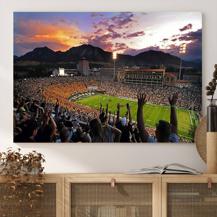 Folsom Field University of Colorado Football Stadium Wall Art Canvas Print