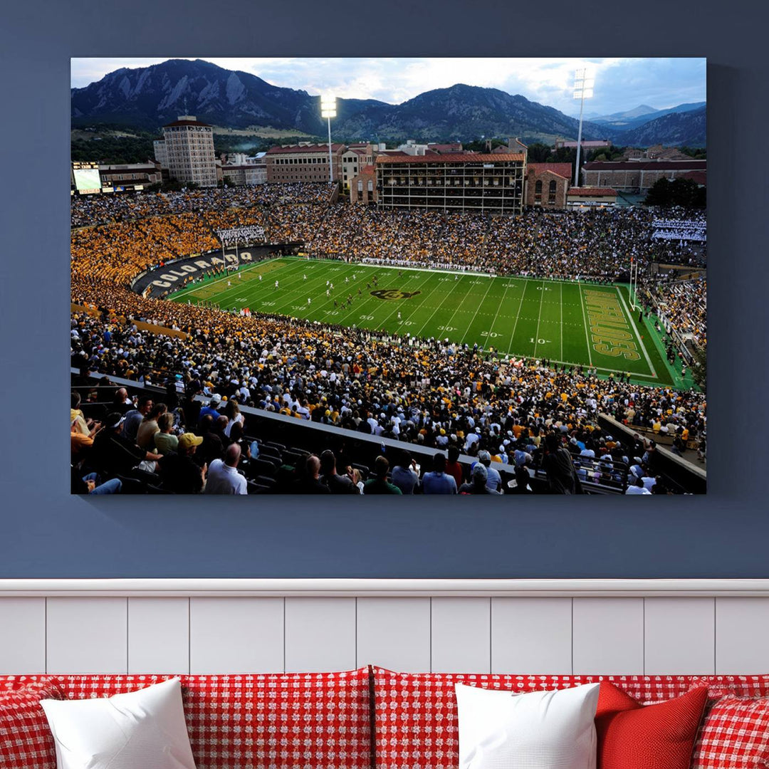 Folsom Field University of Colorado Football Stadium Wall Art Canvas Print