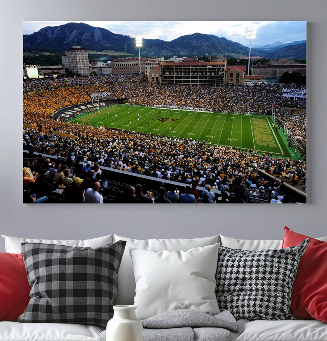 Folsom Field University of Colorado Football Stadium Wall Art Canvas Print