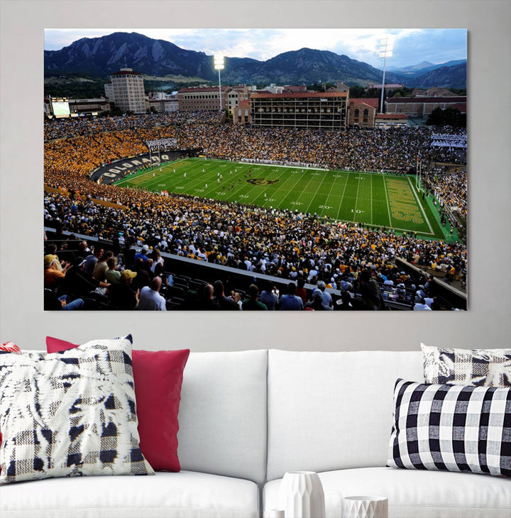 Folsom Field University of Colorado Football Stadium Wall Art Canvas Print