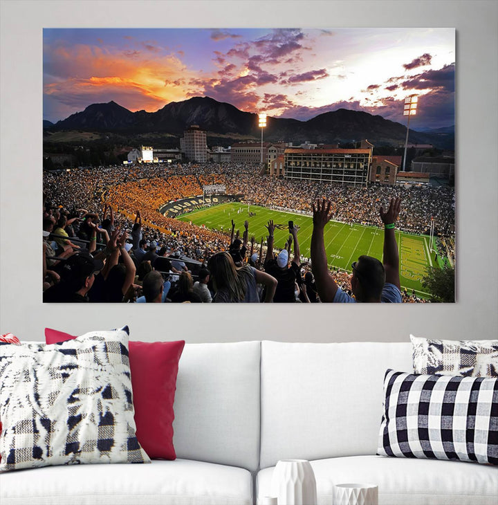 Folsom Field University of Colorado Football Stadium Wall Art Canvas Print