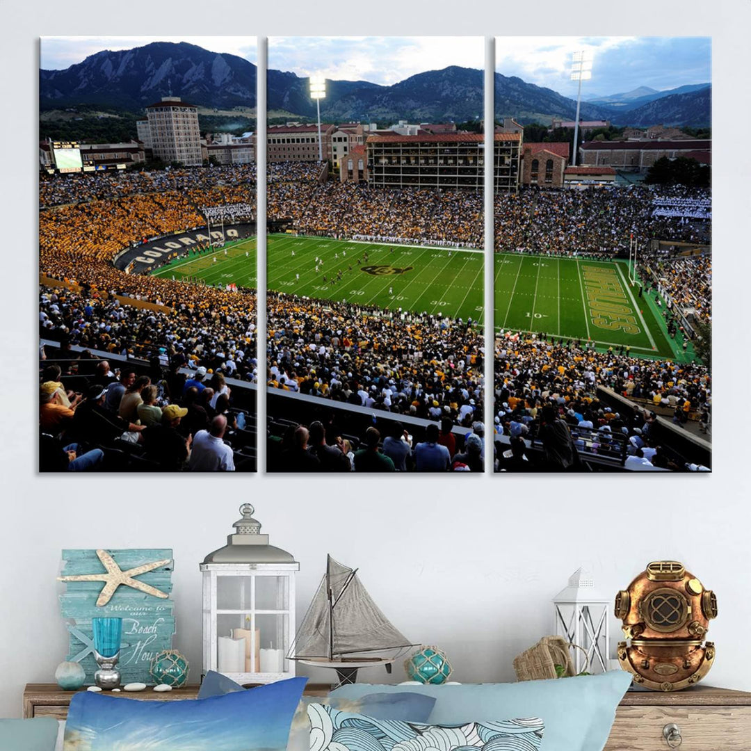 Folsom Field University of Colorado Football Stadium Wall Art Canvas Print