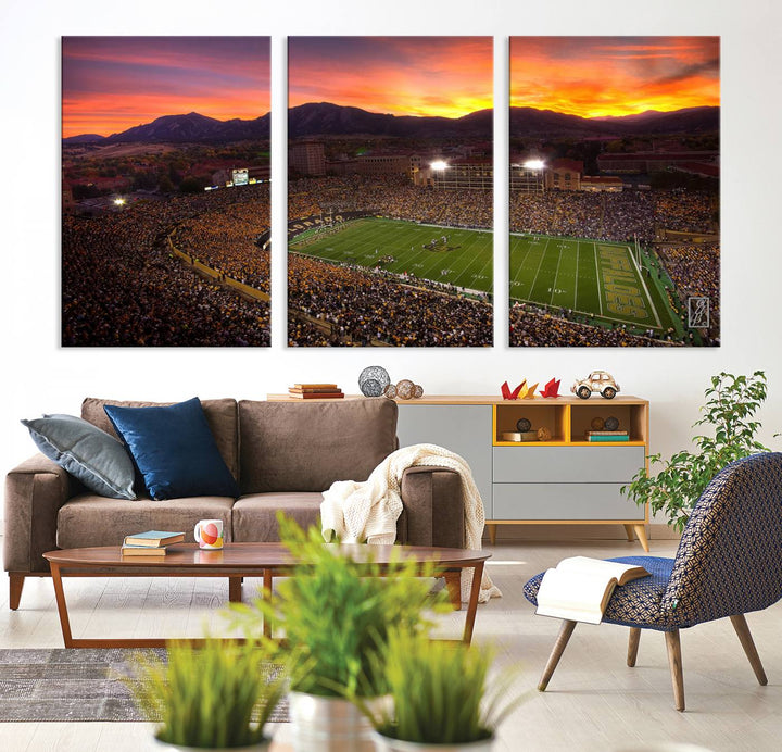 Folsom Field University of Colorado Football Stadium Wall Art Canvas Print