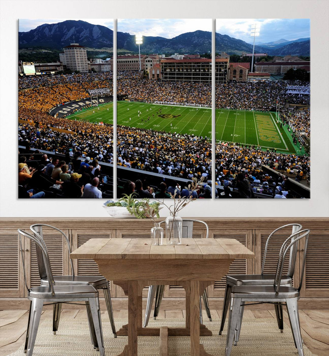 Folsom Field University of Colorado Football Stadium Wall Art Canvas Print