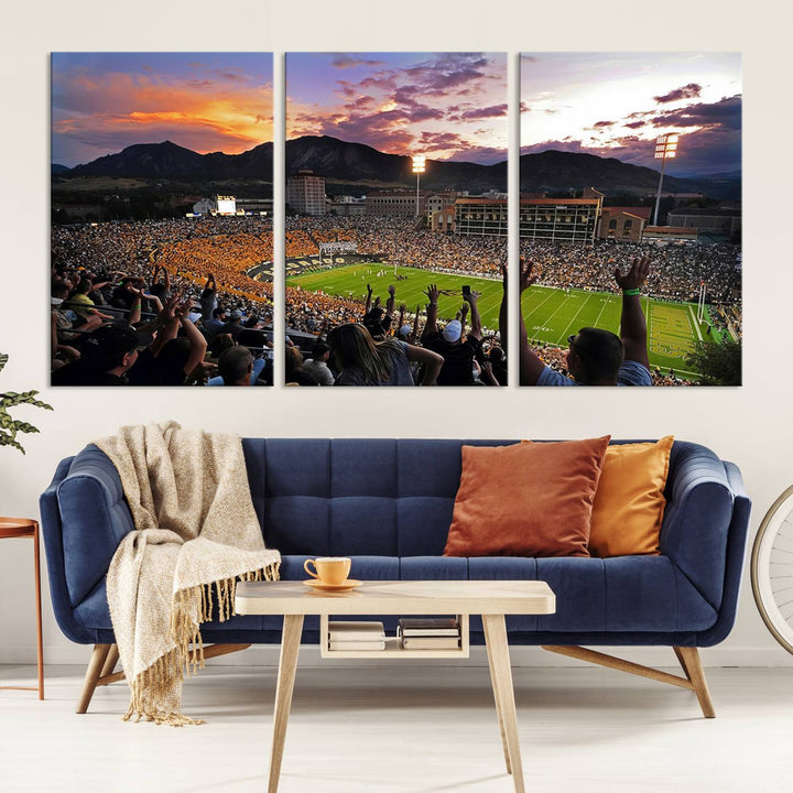 Folsom Field University of Colorado Football Stadium Wall Art Canvas Print