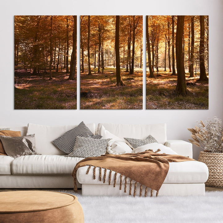 Forest Landscape Giclee Canvas Wall Art Print for Living Room Hallway Decor