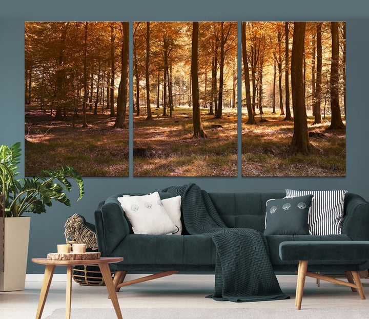 Forest Landscape Giclee Canvas Wall Art Print for Living Room Hallway Decor