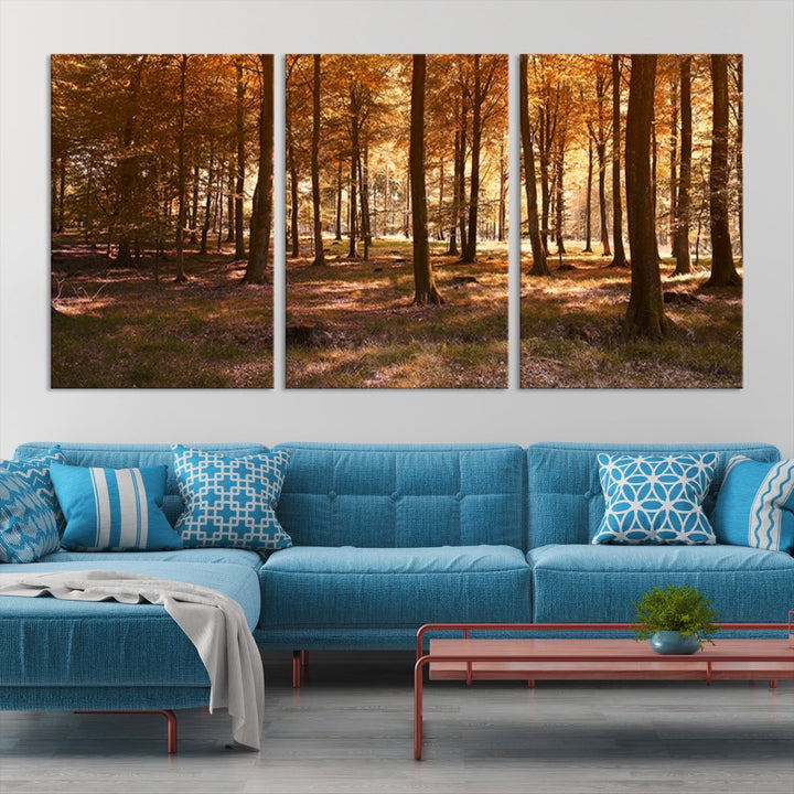 Forest Landscape Giclee Canvas Wall Art Print for Living Room Hallway Decor