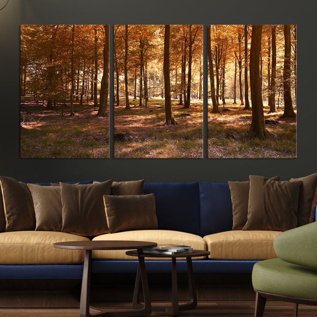 Forest Landscape Giclee Canvas Wall Art Print for Living Room Hallway Decor