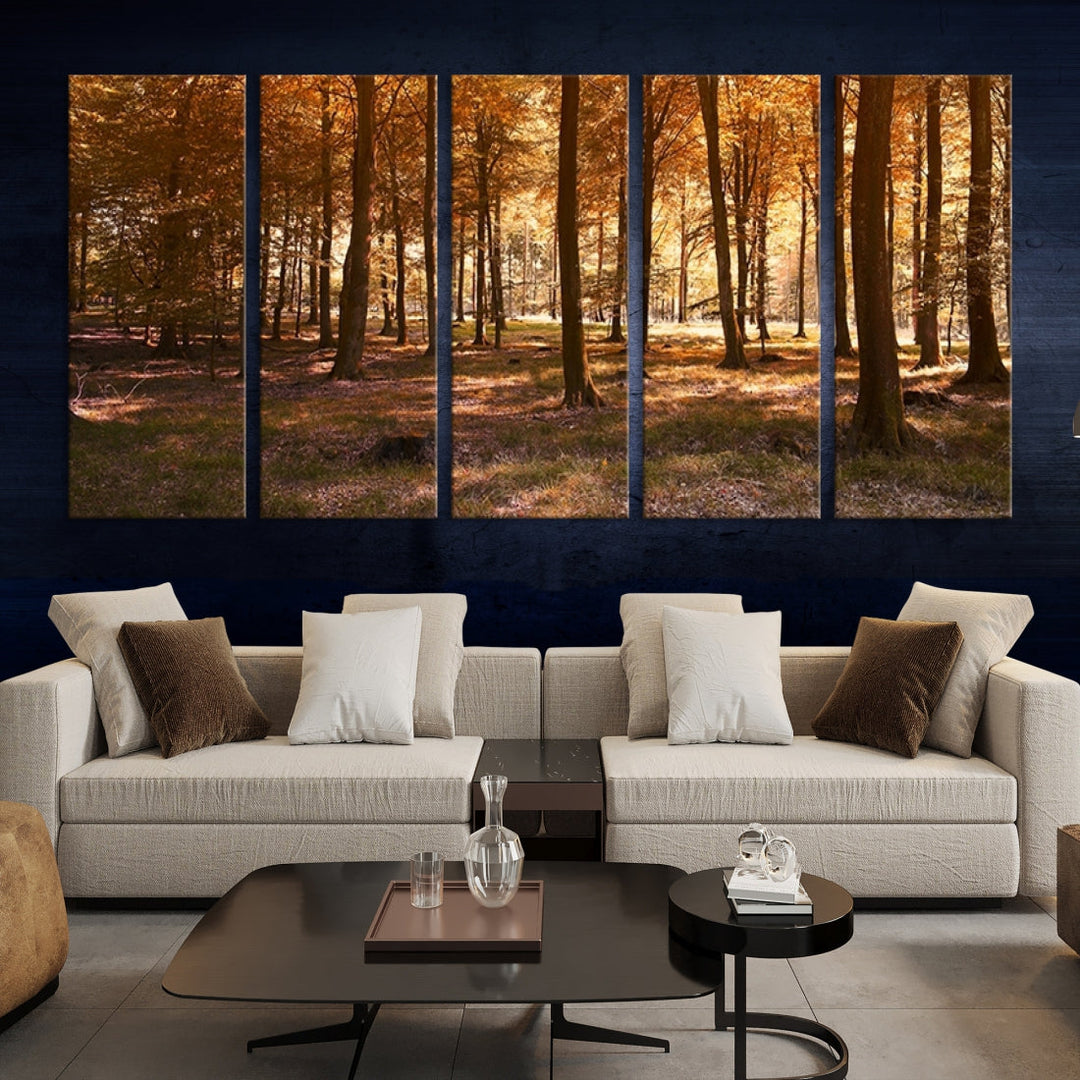 Forest Landscape Giclee Canvas Wall Art Print for Living Room Hallway Decor