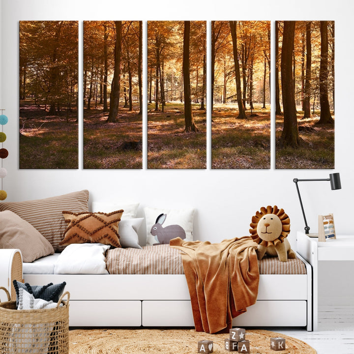 Forest Landscape Giclee Canvas Wall Art Print for Living Room Hallway Decor