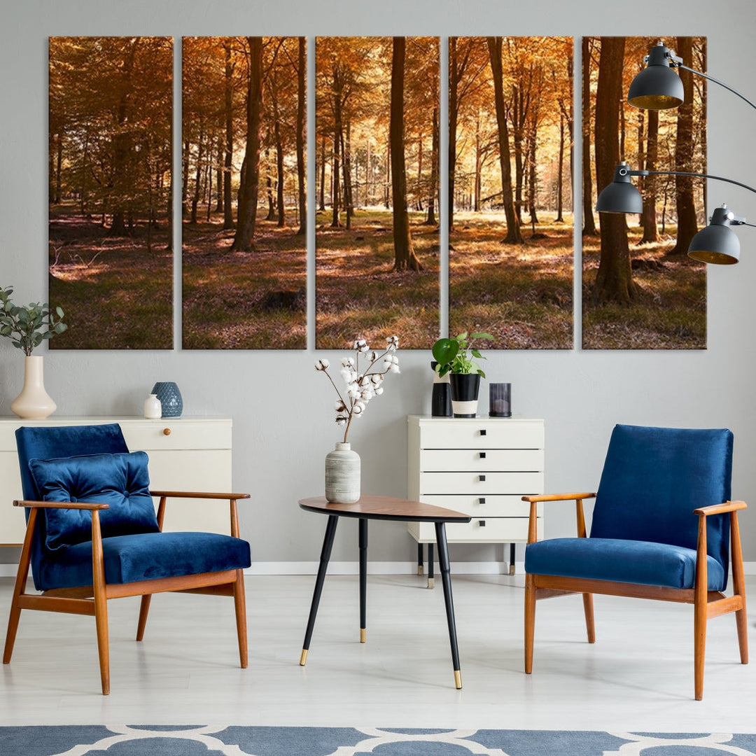 Forest Landscape Giclee Canvas Wall Art Print for Living Room Hallway Decor