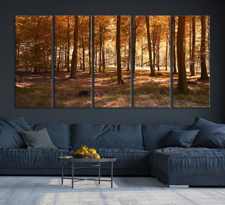 Forest Landscape Giclee Canvas Wall Art Print for Living Room Hallway Decor