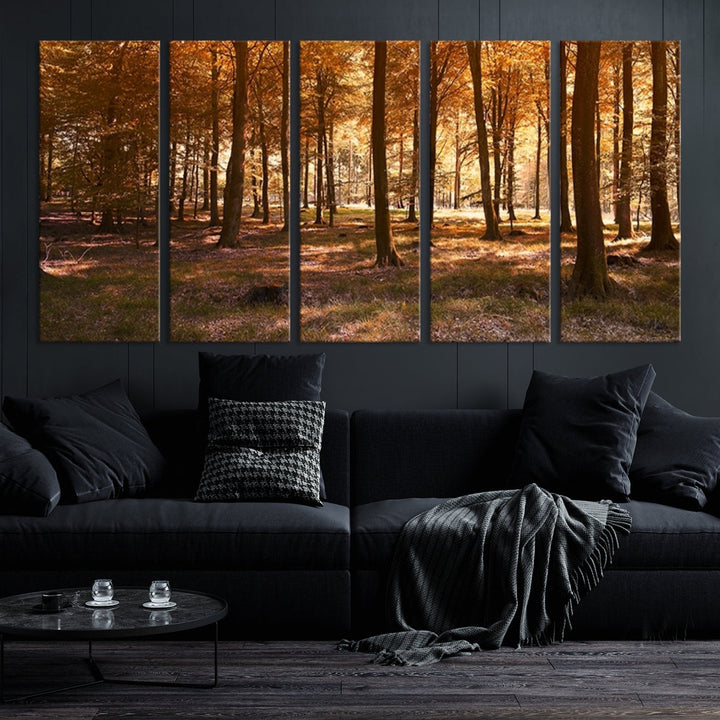 Forest Landscape Giclee Canvas Wall Art Print for Living Room Hallway Decor