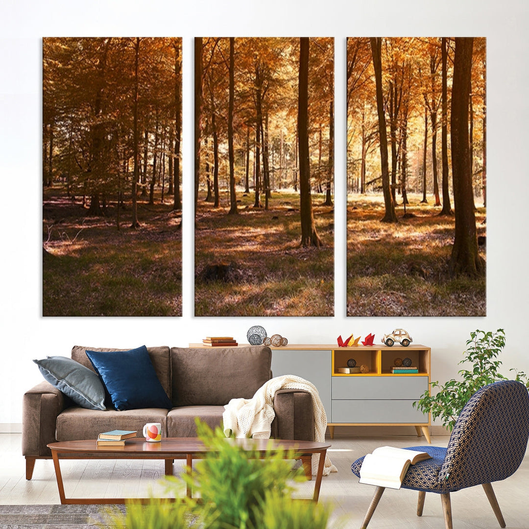 Forest Landscape Giclee Canvas Wall Art Print for Living Room Hallway Decor