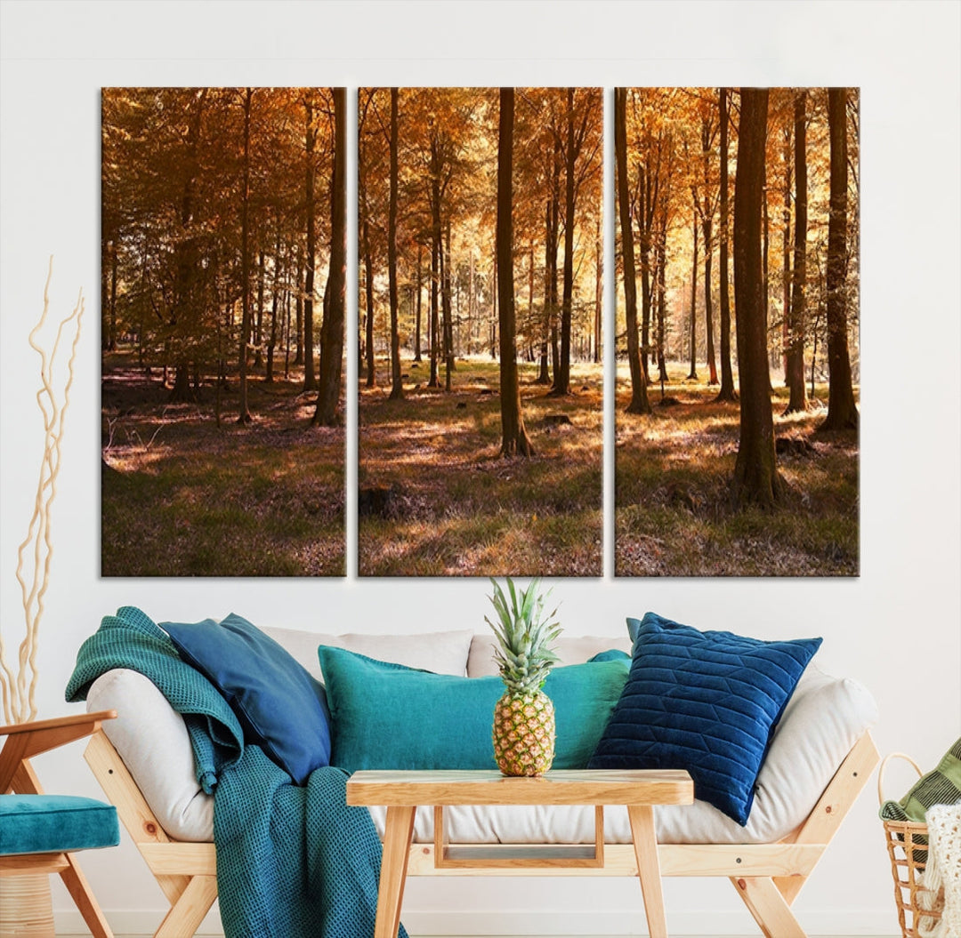 Forest Landscape Giclee Canvas Wall Art Print for Living Room Hallway Decor