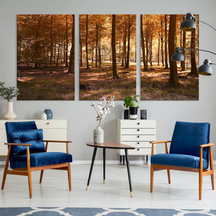 Forest Landscape Giclee Canvas Wall Art Print for Living Room Hallway Decor