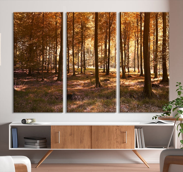 Forest Landscape Giclee Canvas Wall Art Print for Living Room Hallway Decor