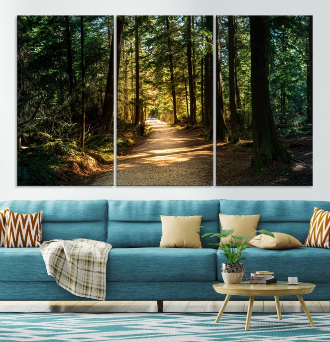 Forest Path Spring Landscape Adventure Giclee Extra Large Wall Art Canvas Print