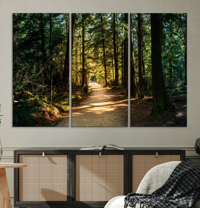 Forest Path Spring Landscape Adventure Giclee Extra Large Wall Art Canvas Print