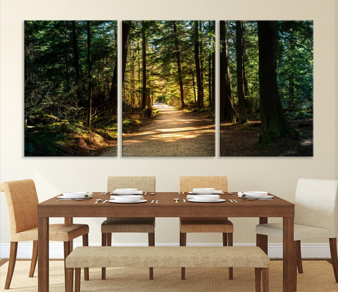 Forest Path Spring Landscape Adventure Giclee Extra Large Wall Art Canvas Print