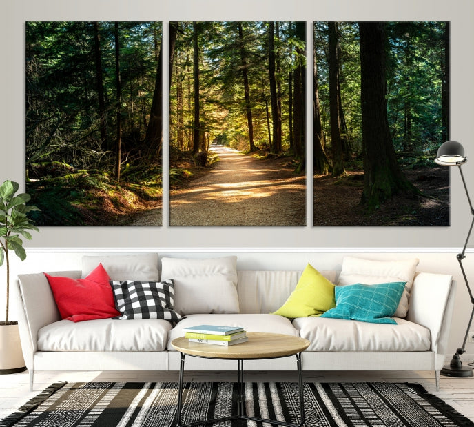 Forest Path Spring Landscape Adventure Giclee Extra Large Wall Art Canvas Print