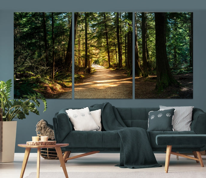 Forest Path Spring Landscape Adventure Giclee Extra Large Wall Art Canvas Print