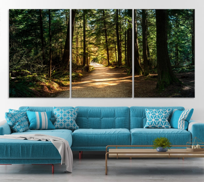 Forest Path Spring Landscape Adventure Giclee Extra Large Wall Art Canvas Print