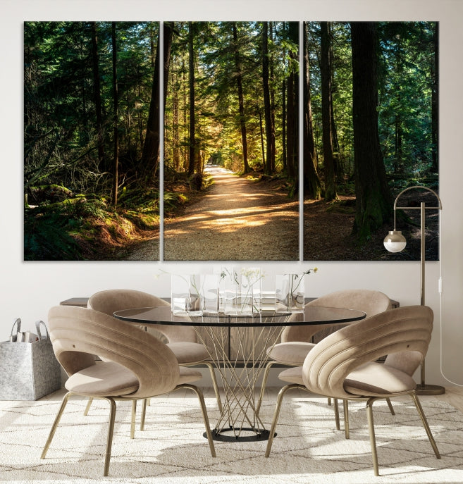 Forest Path Spring Landscape Adventure Giclee Extra Large Wall Art Canvas Print