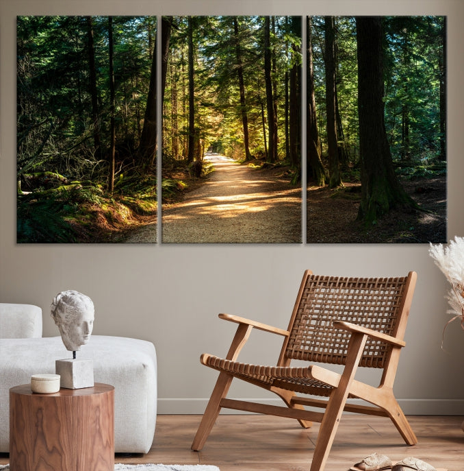 Forest Path Spring Landscape Adventure Giclee Extra Large Wall Art Canvas Print