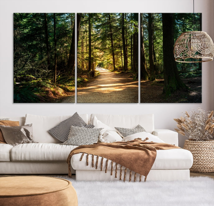 Forest Path Spring Landscape Adventure Giclee Extra Large Wall Art Canvas Print