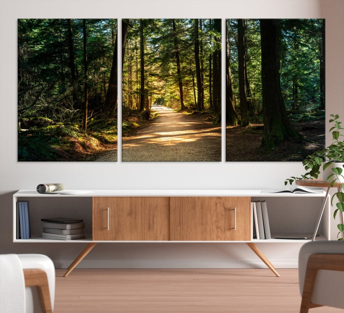 Forest Path Spring Landscape Adventure Giclee Extra Large Wall Art Canvas Print