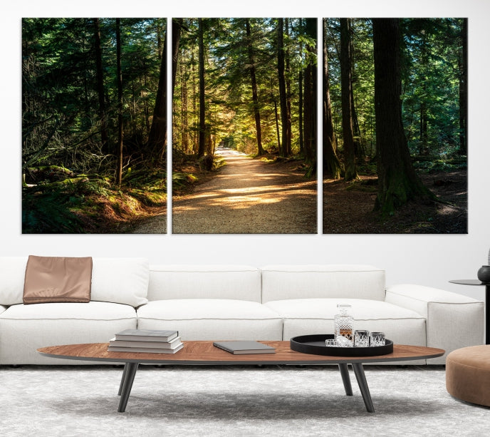 Forest Path Spring Landscape Adventure Giclee Extra Large Wall Art Canvas Print