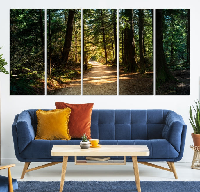 Forest Path Spring Landscape Adventure Giclee Extra Large Wall Art Canvas Print