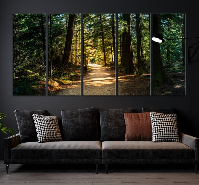 Forest Path Spring Landscape Adventure Giclee Extra Large Wall Art Canvas Print