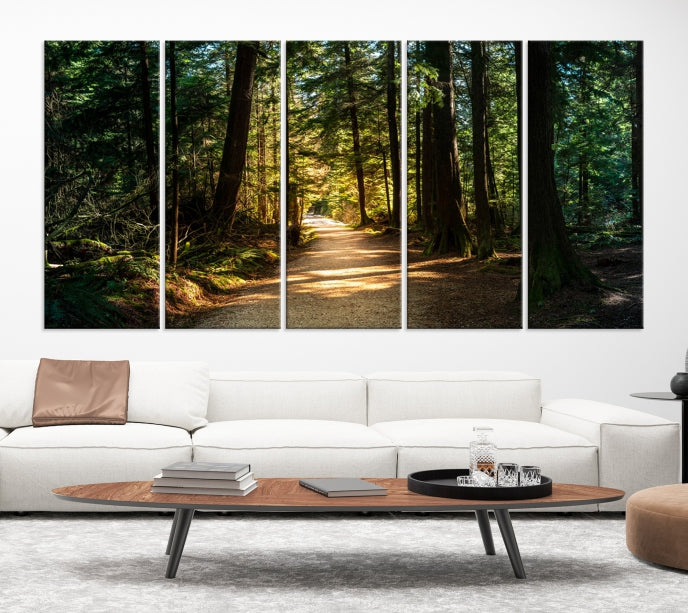 Forest Path Spring Landscape Adventure Giclee Extra Large Wall Art Canvas Print