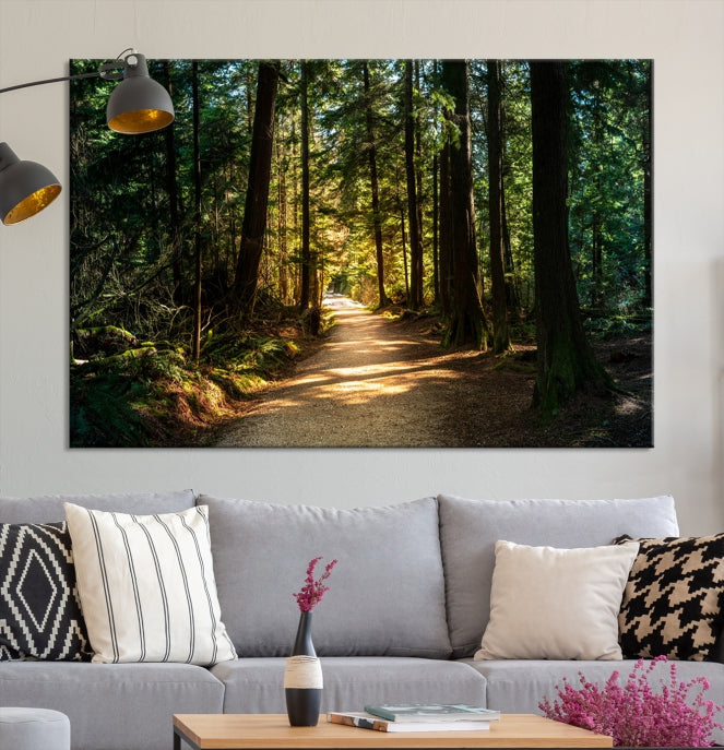 Forest Path Spring Landscape Adventure Giclee Extra Large Wall Art Canvas Print