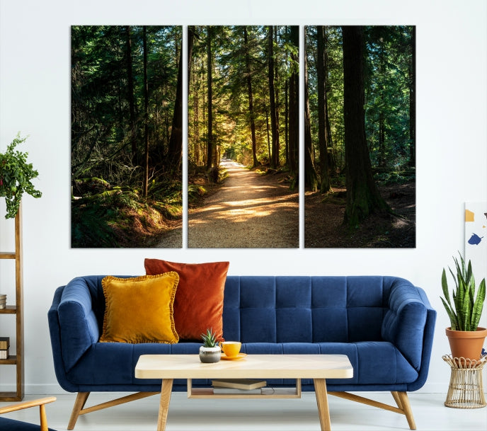 Forest Path Spring Landscape Adventure Giclee Extra Large Wall Art Canvas Print